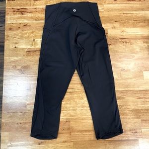 Black Lululemon Sheer Crop size 4